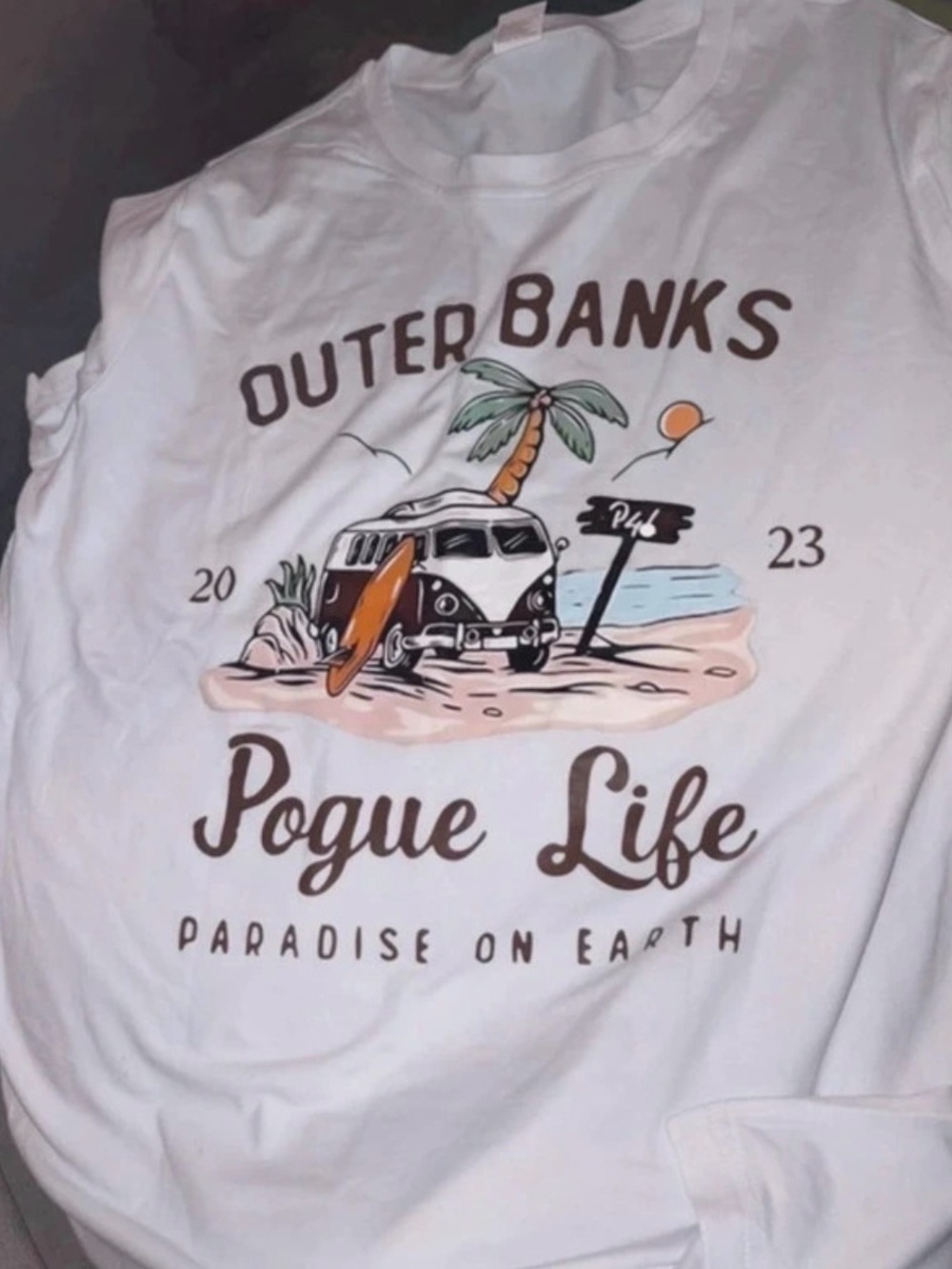 Pogue Life Outer Banks White Graphic Tshirt